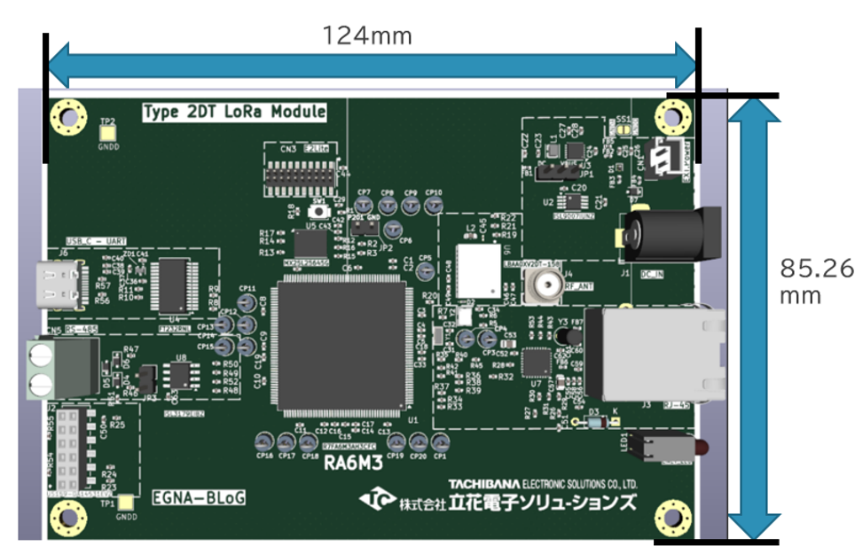 外形サイズの図